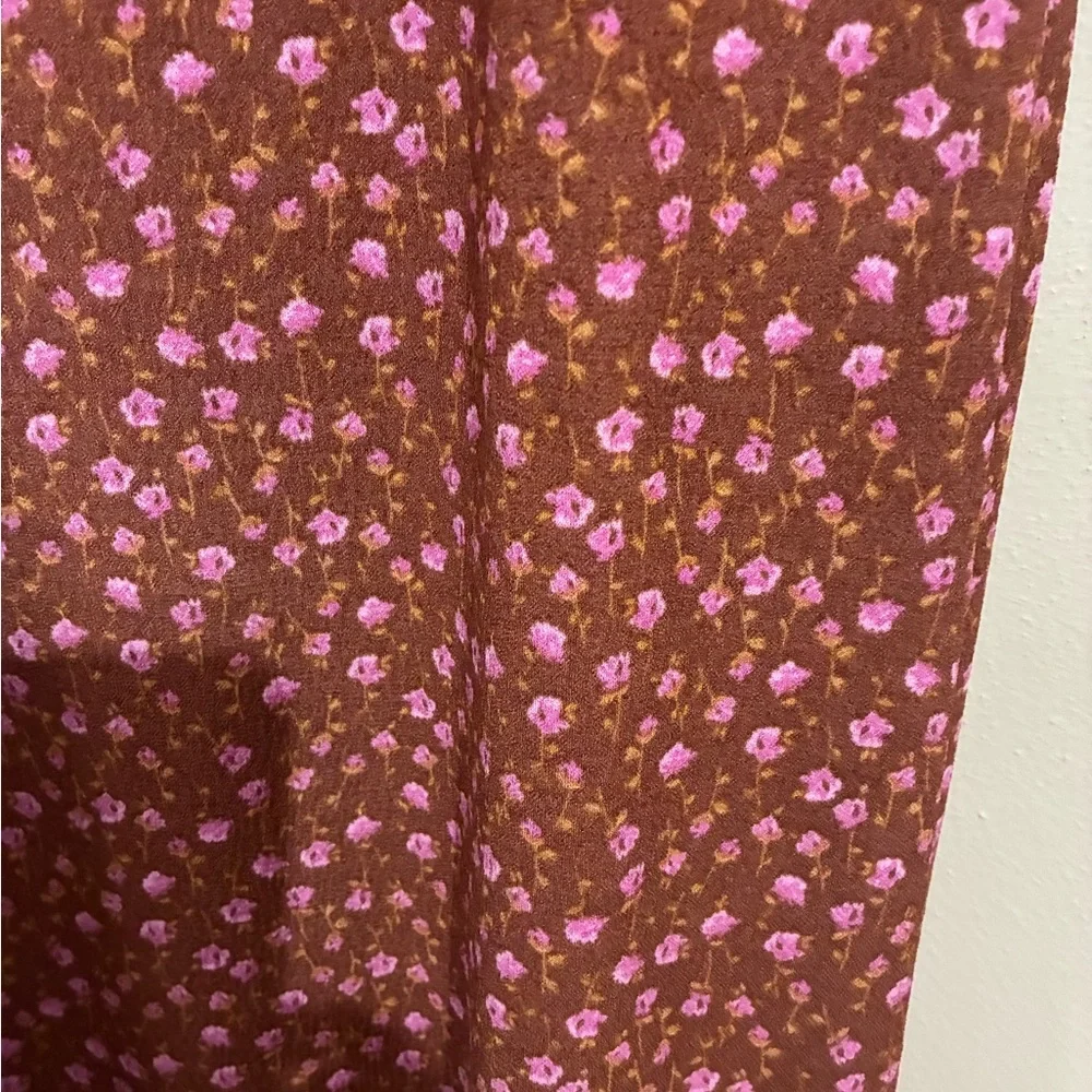 Women Floral Rust Maxi Dress size S new - Picture 6 of 7